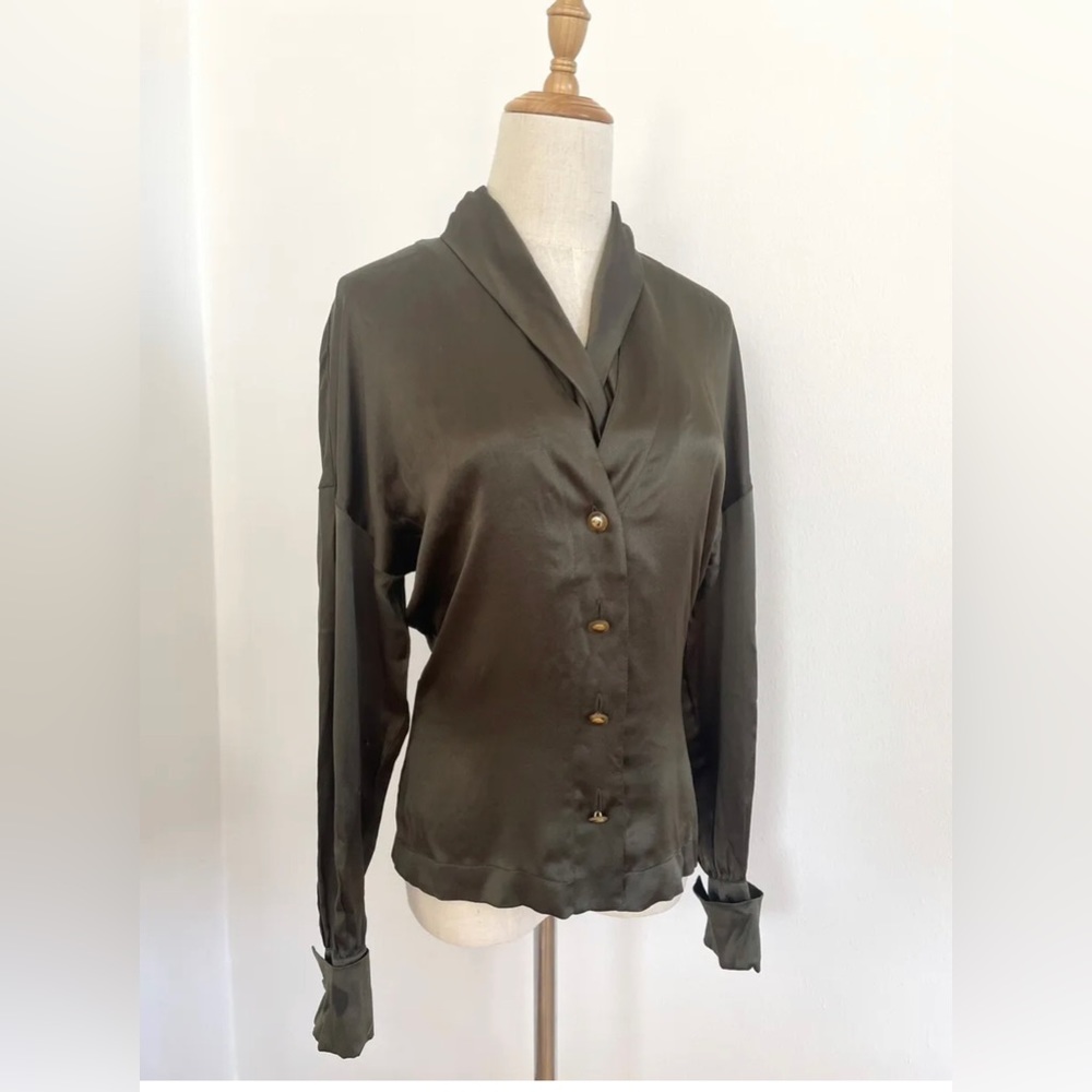 Escada  100% Silk Blouse Shirt Top size 34